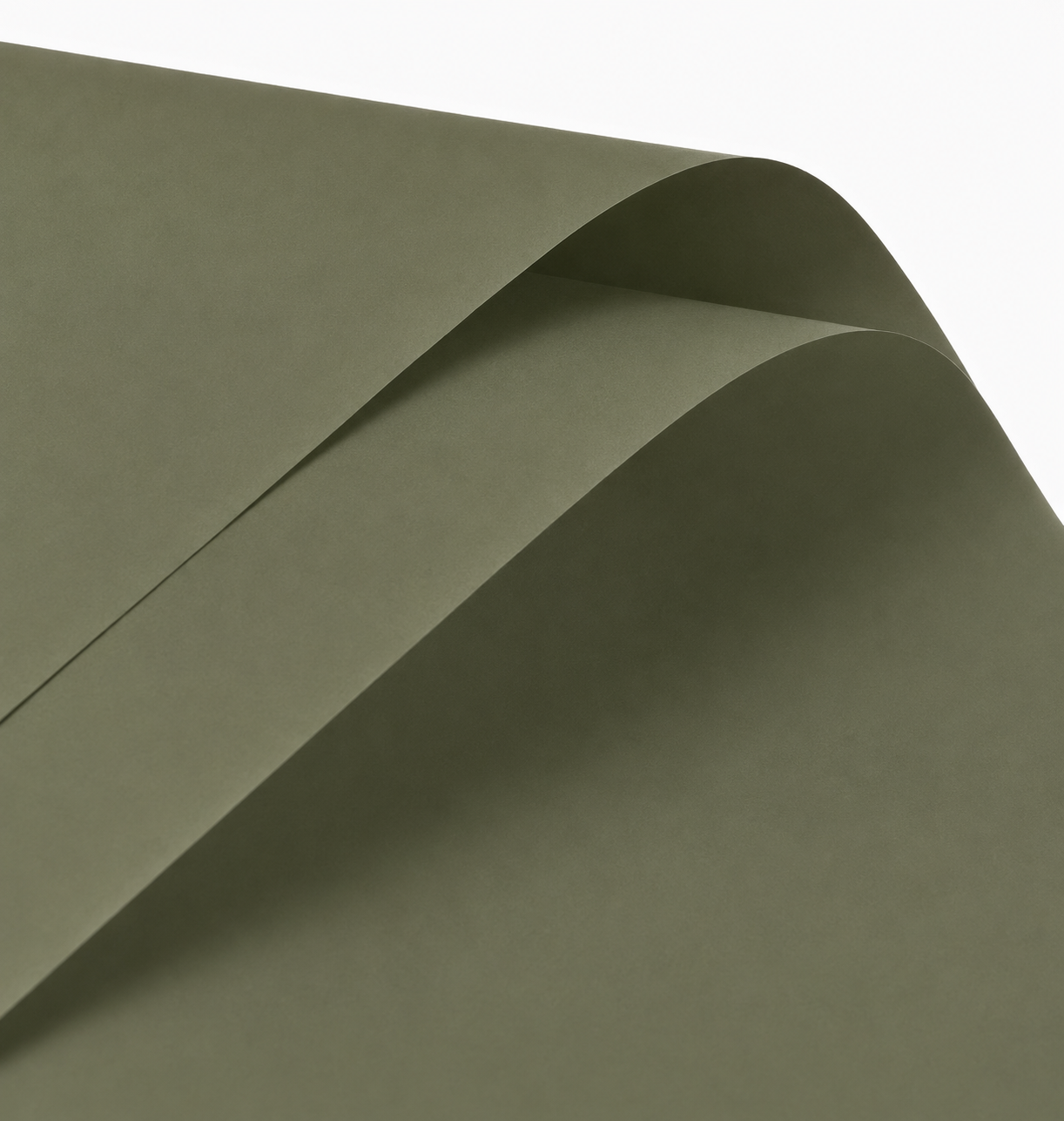 Moss Green Solid Color Waterproof Wrapping Paper (20 Sheets)