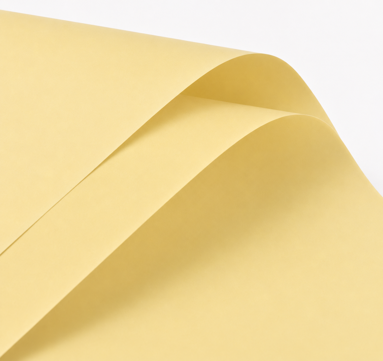 Light Yellow Color Waterproof Wrapping Paper (20 Sheets)