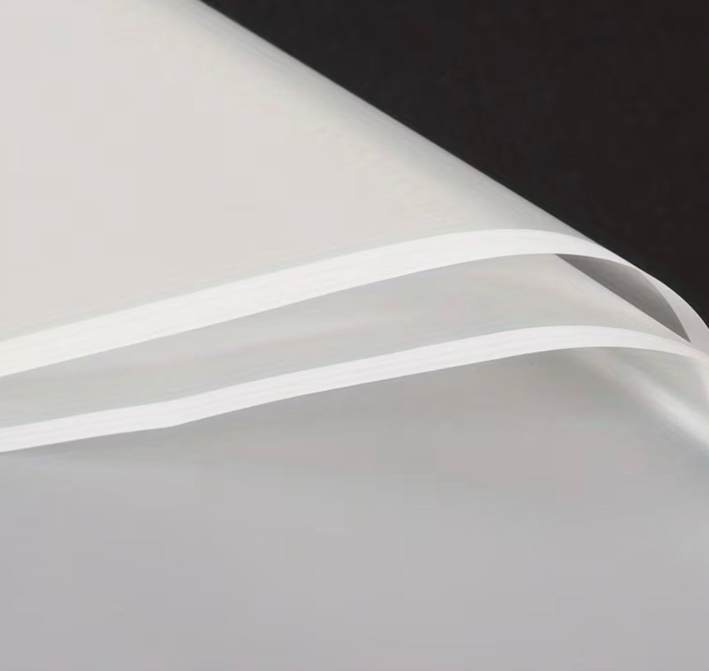White Transparent Waterproof Wrapping Paper (20 Sheets)