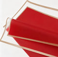 Red Transparent Waterproof Wrapping Paper – Gold Edge (20 Sheets)