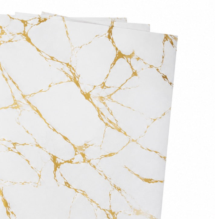 White Marble Waterproof Wrapping Paper (20 Sheets)