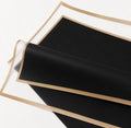 Black Transparent Waterproof Wrapping Paper – Gold Edge (20 Sheets)