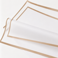 White Transparent Waterproof Wrapping Paper – Gold Edge (20 Sheets)