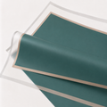 Dark Green Transparent Waterproof Wrapping Paper – Gold Edge (20 Sheets)