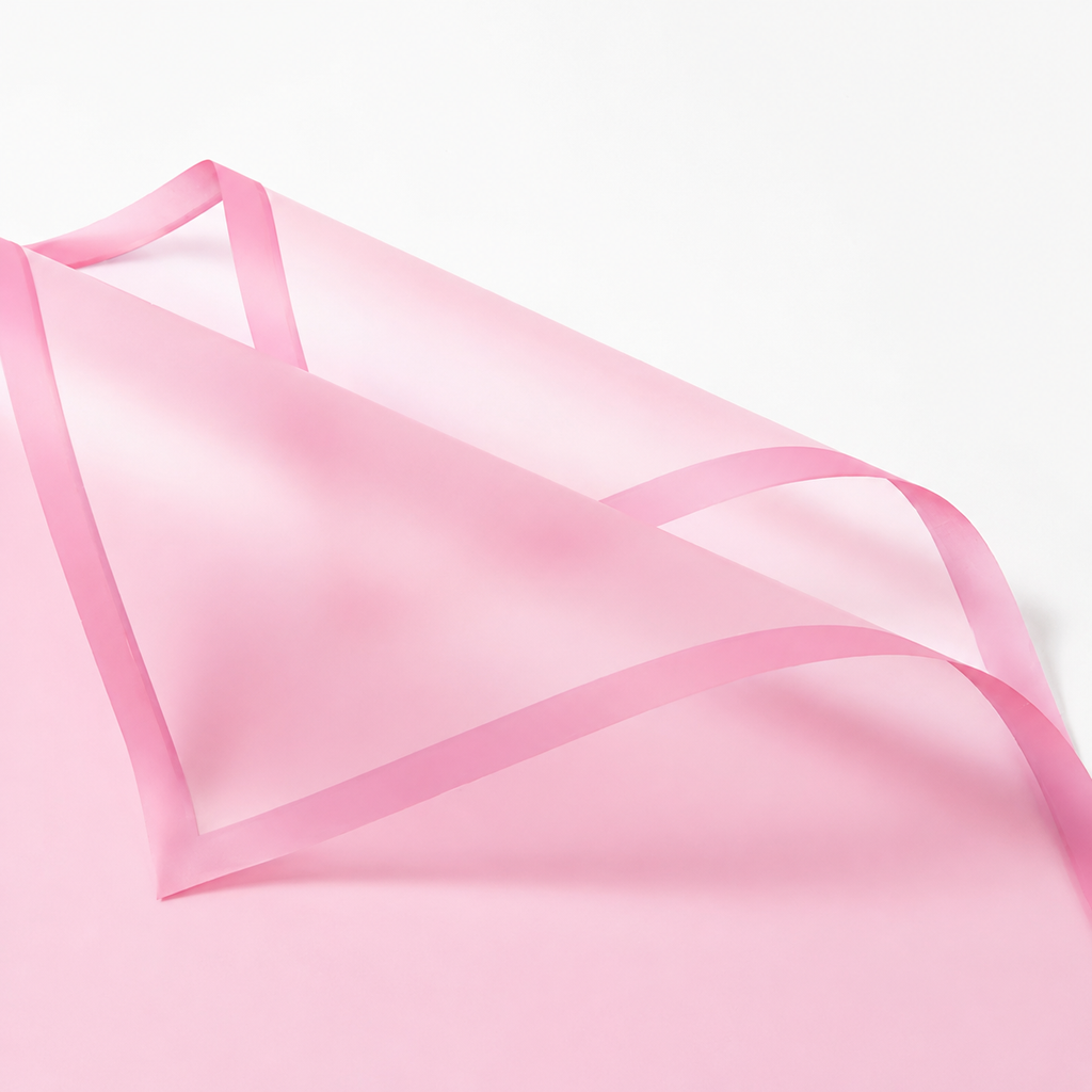 Pink Transparent Waterproof Wrapping Paper (20 Sheets)