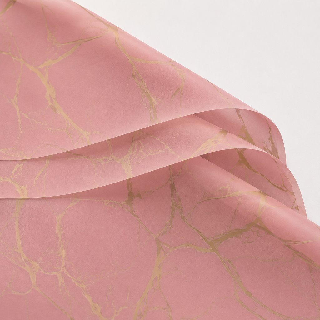 Pink Marble Waterproof Wrapping Paper (20 Sheets)